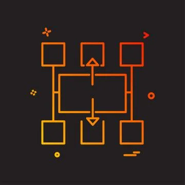 Flowchart icon design vector Illustrazione stock