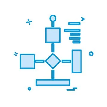 Flowchart icon design vector 스톡 일러스트