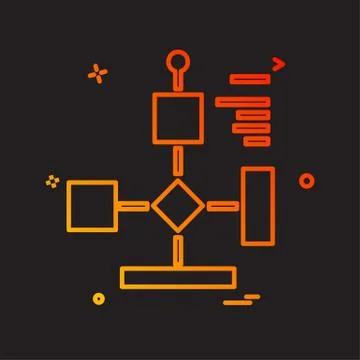 Flowchart icon design vector Illustrazione stock
