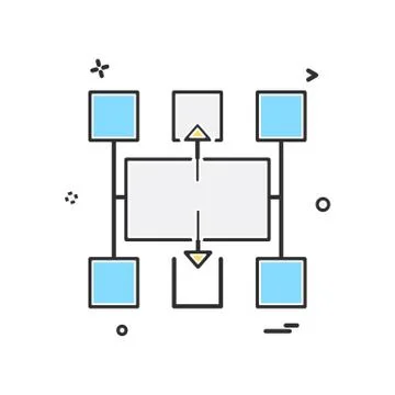 Flowchart icon design vector Illustrazione stock