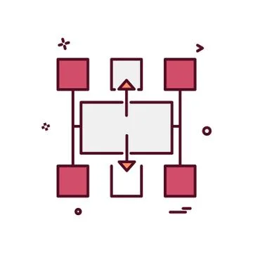 Flowchart icon design vector Stock Illustration