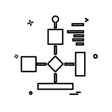Flowchart icon design vector 스톡 일러스트