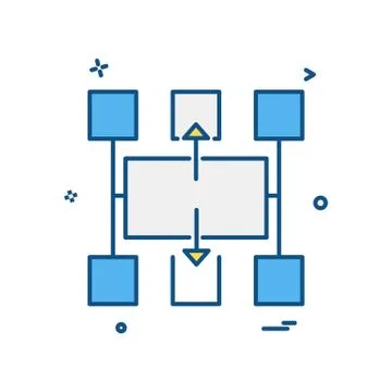 Flowchart icon design vector Illustrazione stock