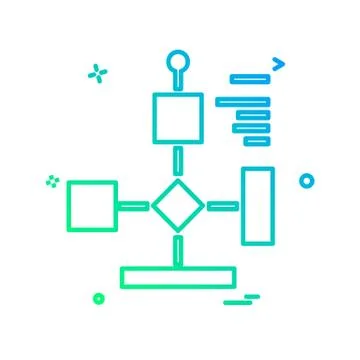 Flowchart icon design vector 스톡 일러스트