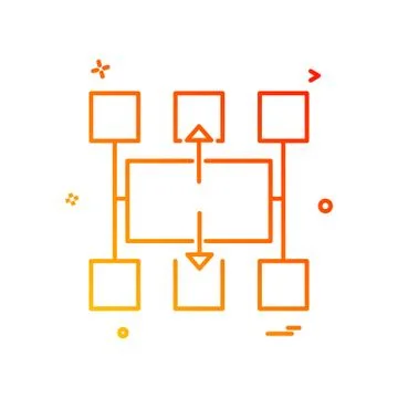 Flowchart icon design vector Illustrazione stock