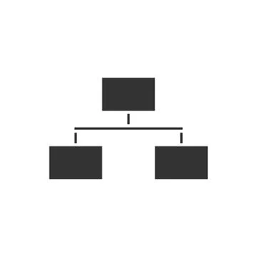 Flowchart icon flat Stock Illustration