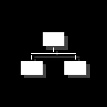 Flowchart icon flat Stock Illustration