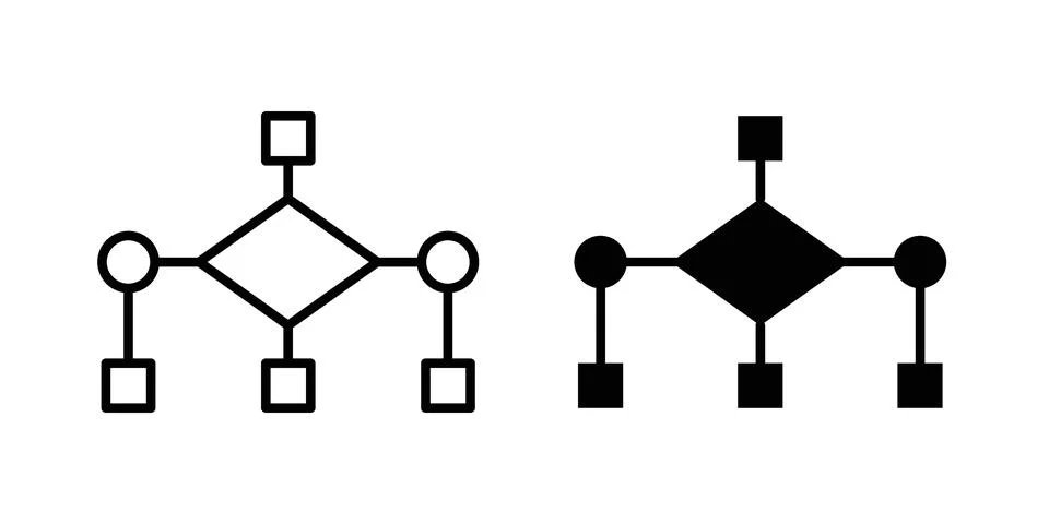 Flowchart icon set. Vector EPS 10 Stock Illustration