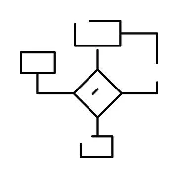 Flowchart representing a business process or algorithm management Stock Illustration