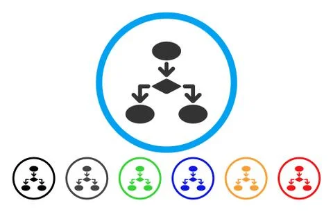 Flowchart Rounded Icon Stock Illustration
