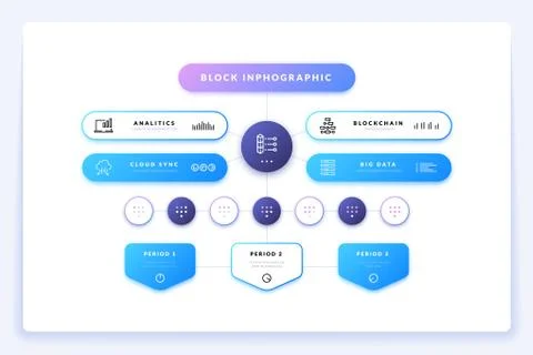 Flowchart structure. Hierarchy scheme infographic for business presentation and Stock Illustration