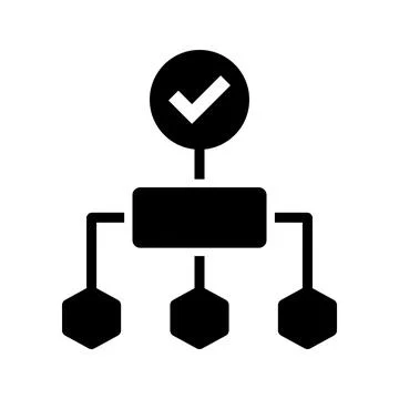 Flowchart, success, screen icon. Stock Illustration