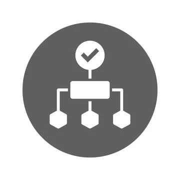 Flowchart, success, screen icon. Stock Illustration
