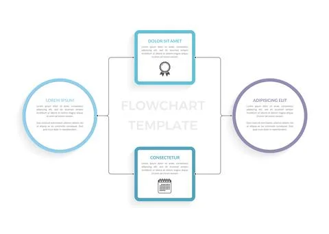 Flowchart Template Illustrazione stock