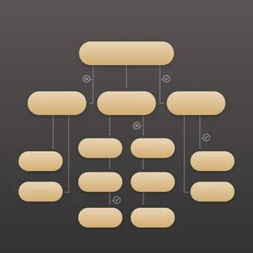 Flowchart template, vector elements Stock Illustration
