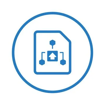 Flowchart, upload, page icon. Stock Illustration