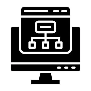 Flowchart Vector Icon Design Illustration Stock Illustration