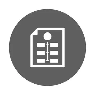 Flowchart, workflow, analytics icon. Gray vector graphics. Stock Illustration