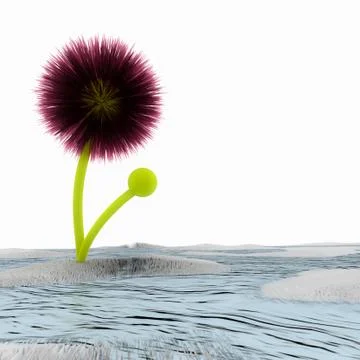 Flower 3d. Stock Illustration