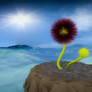 Flower 3d. Stock Illustration