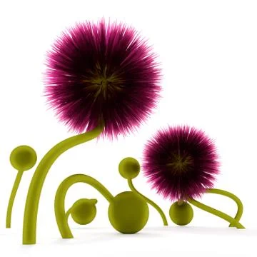 Flower 3d. Stock Illustration