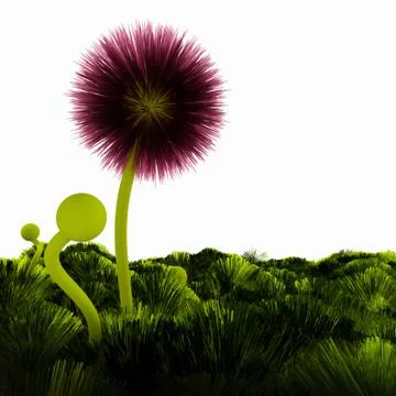 Flower 3d. Stock Illustration