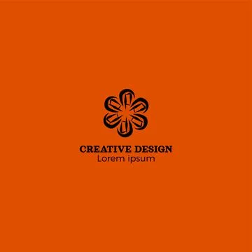 Flower Abstract Creative Logo Design Art EPS10 Stock Illustration