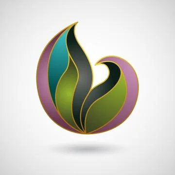 Flower abstract logo Stock Illustration