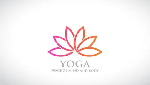 Flower Abstract Logo Lotus Vector Design. SPA and Relax Illustrazione stock