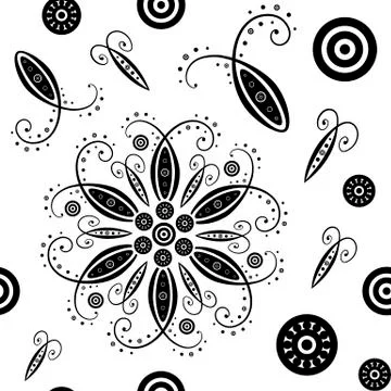 Flower abstract seamless pattern with cute flower Stock-Illustration