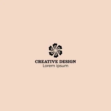 Flower Aesthetic Creative Design Logo Vector EPS10 Stock Illustration