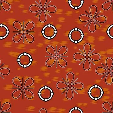 Flower and circle Stock Illustration