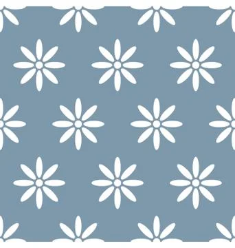 Flower and Daisy Seamless Background Stock Illustration