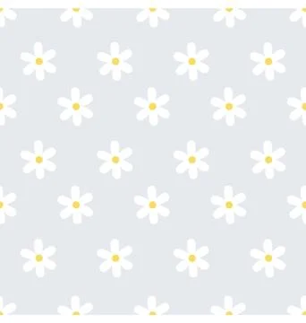Flower and Daisy Seamless Texture Stock Illustration