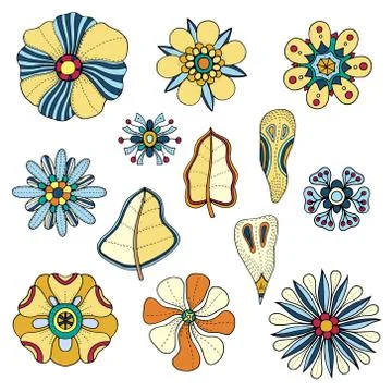 Flower and design elements Illustrazione stock