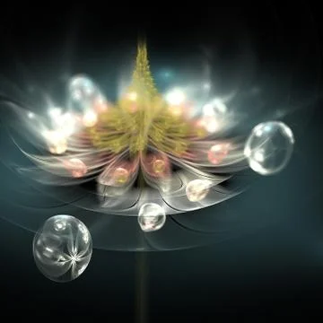 Flower and drop Stock Illustration