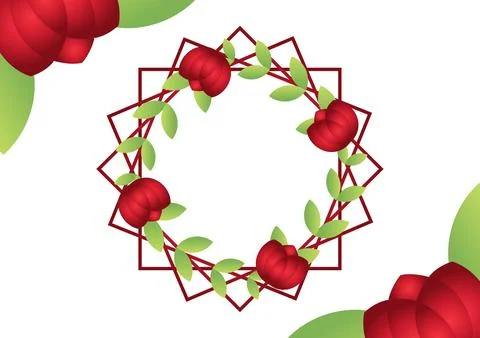 Flower and leaf background with a nature theme 2 Illustrazione stock