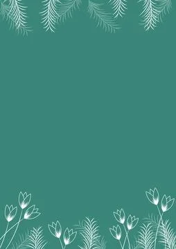 Flower and leaf border design Stock Illustration