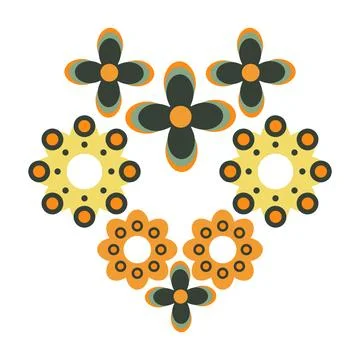 Flower and leaf illustration design Stock Illustration