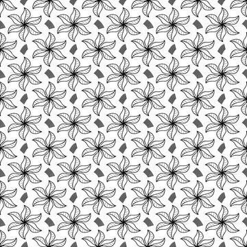 Flower and stripes Stock Illustration