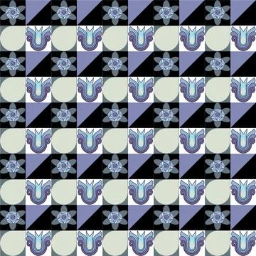 Flower and triangle Stock Illustration