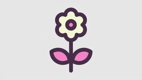 Flower Animated Icon Stock Footage 289695241