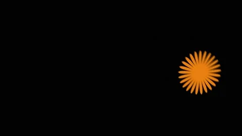 Flower animation on black background in 4k. Video stock 201005410