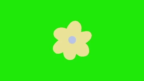 Flower animation on blue screen Vidéo 329393371