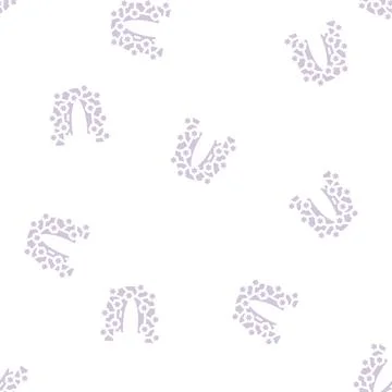 Flower arch glyph vector seamless pattern flat Stock Illustration