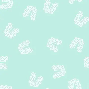 Flower arch line vector seamless pattern flat Stock Illustration