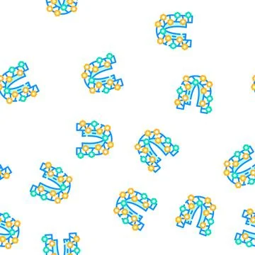 Flower arch vector seamless pattern flat Stock Illustration