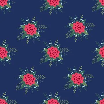 Flower arrangement seamless pattern. Background for wallpapers, textiles, p.. Illustrazione stock