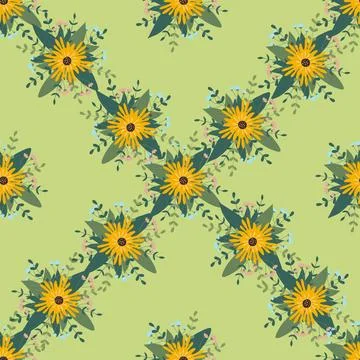 Flower arrangement seamless pattern. Background for wallpapers, textiles, p.. Illustrazione stock