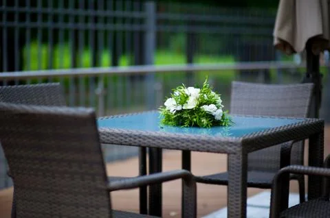 Flower arrangement on a table Stock Photos